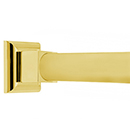 36" Shower Rod - Manhattan - Unlacquered Brass