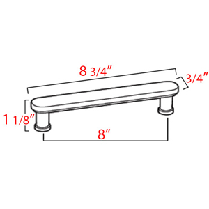 A717-8 - Moderne - 8" Cabinet Pull