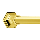 36" Shower Rod - Nicole - Unlacquered Brass