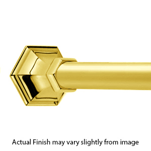 60" Shower Rod - Nicole - Unlacquered Brass