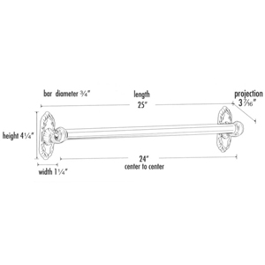 A8520-24 - Ribbon & Reed - 24" Towel Bar