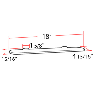 A6650-18 - Royale - 18" Glass Shelf