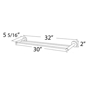 A8325-30 - Contemporary Round - 30" Double Towel Bar