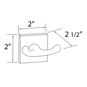 A8484 - Contemporary Square - Robe Hook