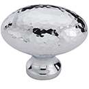 MK0118-038 - 1-1/2" Hammered Oval Cabinet Knob