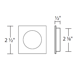 C1860 - Square Flush Door Pull