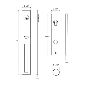 Urban Tubular Entry Knob Handleset