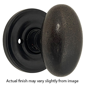 Baldwin Privacy Egg Door Knobs - Distressed Bronze