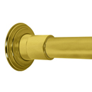 Polished Brass Shower Rod - Decorative 