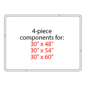 Rectangular Shower Rod - Ceiling Mount - 30" x XX"