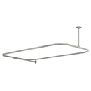 Rectangular Shower Rod w/Side Wall Support