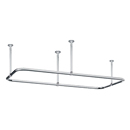 Rectangular Shower Rod - Ceiling Mount - 36" x XX" 