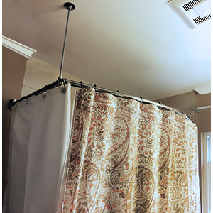 Curved Corner Rod - Decorative Finishes - 36" x 72"
