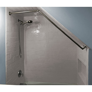 39" x 39" Sloped/Angled Ceiling Shower Rod