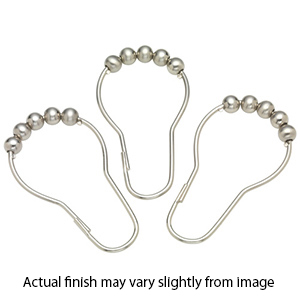 Roller Ball - Shower Curtain Rings - Bright Nickel