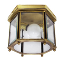 Flush Mount light Antique Brass