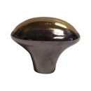 Mandelli - 1.25" x 5/8" Cabinet Knob - Black Nickel/ Gold