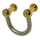 1.25"cc Cabinet Drop Pull - Polished Gold/ Satin Nickel
