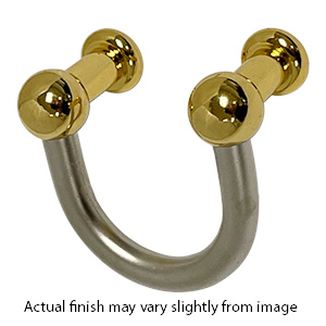 1.25"cc Cabinet Drop Pull - Polished Gold/ Satin Nickel