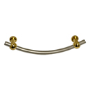 3.75"cc Cabinet Bow Pull - Polished Gold/ Satin Nickel