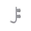 1012 - 3 3/8" Double Hook - Brushed Stainless Steel