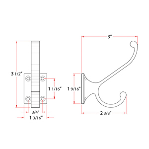 Heavy Duty Coat & Hat Hook