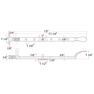 Colonial Casement Stay Adjuster