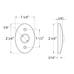 Oblong Door Bell Button