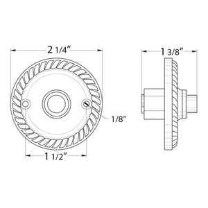 Round Rope Door Bell Button