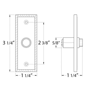 Rectangular Rope Door Bell Button