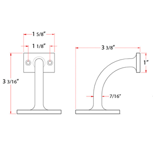 3 3/16" Hand Rail Bracket