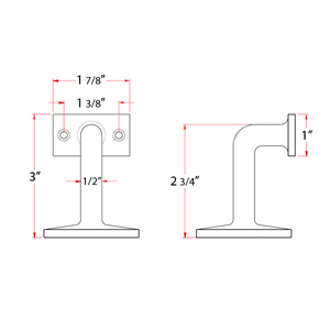 3" Hand Rail Bracket