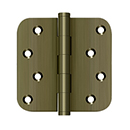 4" x 4" - 5/8" Radius Corner Door Hinges - Zig Zag Pattern