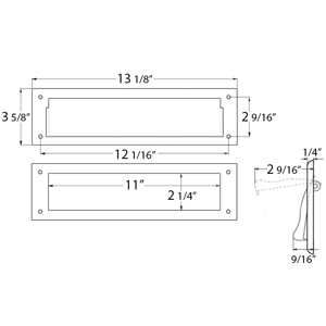 13 1/8" Standard Mail Slot