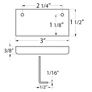 3" Angle Tab Pull