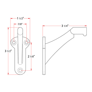 3.25" Hand Rail Bracket