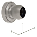 36" x 36" - Corner Shower Rod - Deluxe Dotted Flange