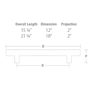 Contemporary Brass - Bar Appliance Pull