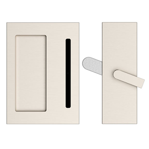 Barn Door Privacy Lock and Flush Pull w/ Integrated Strike
