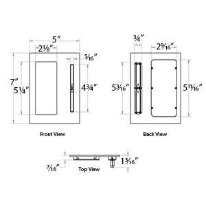 Barn Door Privacy Lock and Flush Pull w/ Integrated Strike