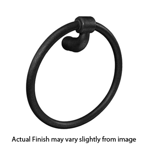 2501 - Wrought Steel - Towel Ring - Rosette # 3