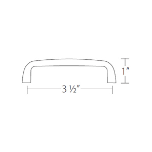 86257 - Contemporary Brass - 3.5" Orbit Pull