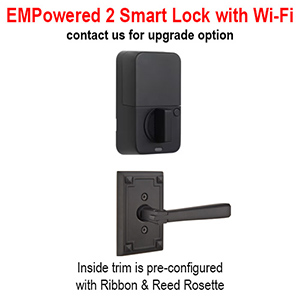 Emtek - Arts & Crafts Tubular Left-Hand Lever Entrance Set