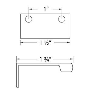 87160 - 1"cc Contemporary Edge Pull