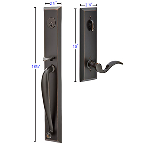 Emtek - Jefferson Tubular Knob Entrance Set