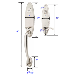 Emtek - Marietta Tubular Right-Hand Lever Entrance Set