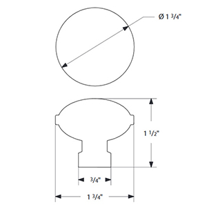 86696 - Industrial Modern - Brandt 1.75" Knob