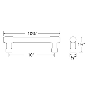 86691 - Industrial Modern - Jasper 10" Pull