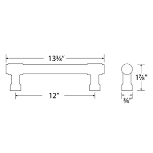 86693 - Industrial Modern - Jasper 12" Appliance Pull