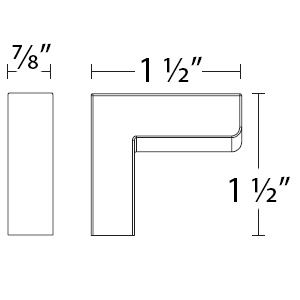 86713 - Modern Rectangular - Keaton Finger Pull
